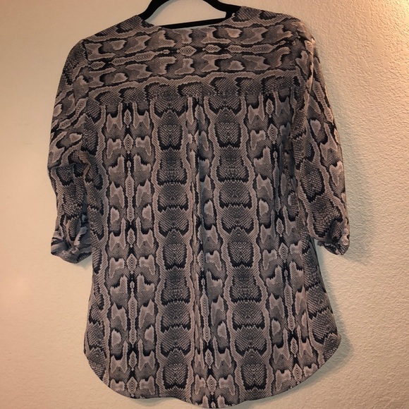 Express Snake Skin pattern button down blouse - Picture 3 of 8